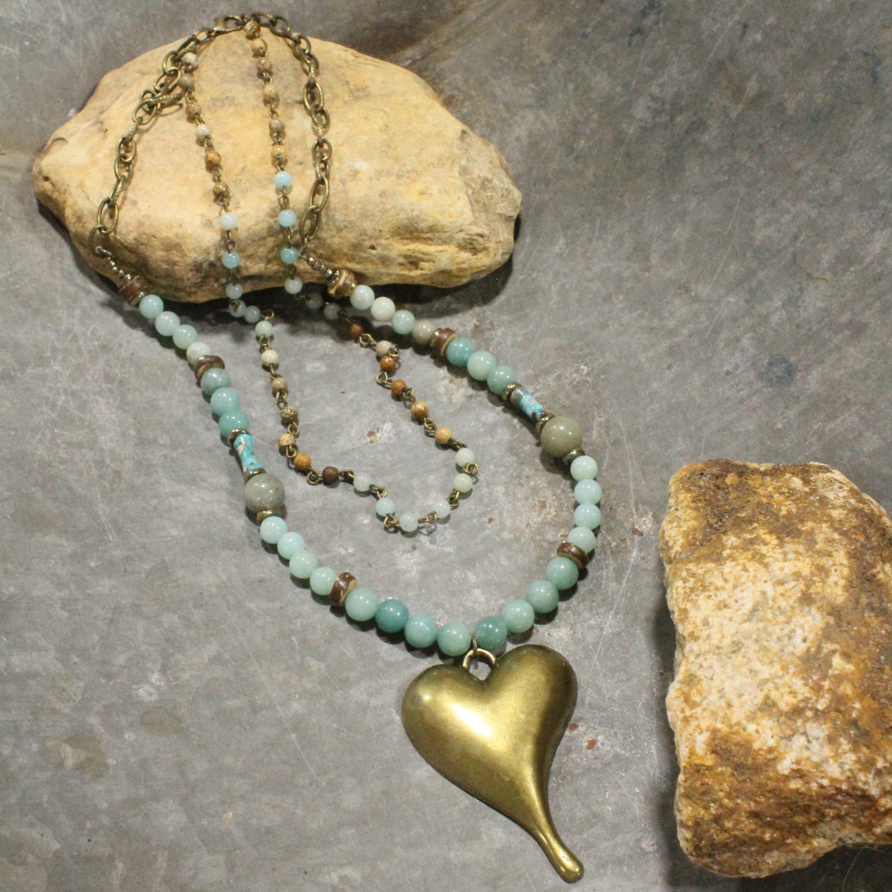 My Lucky Charm Heart Layered Necklace