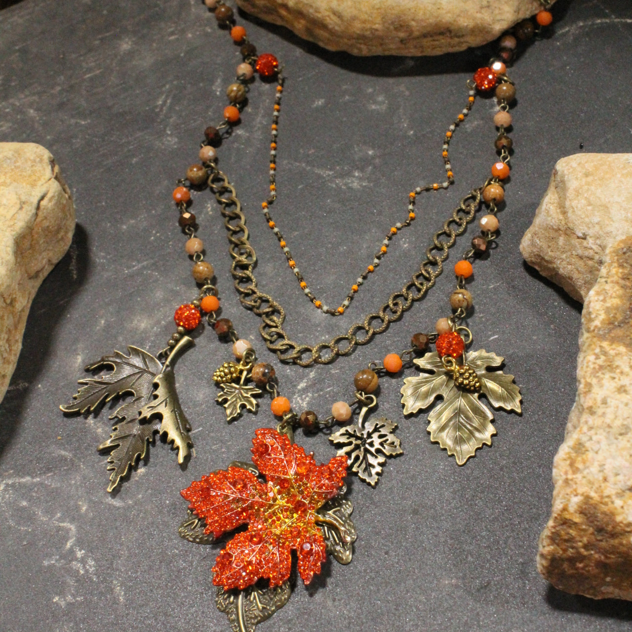Orange Maples Are My Favorite Charm'd Necklace