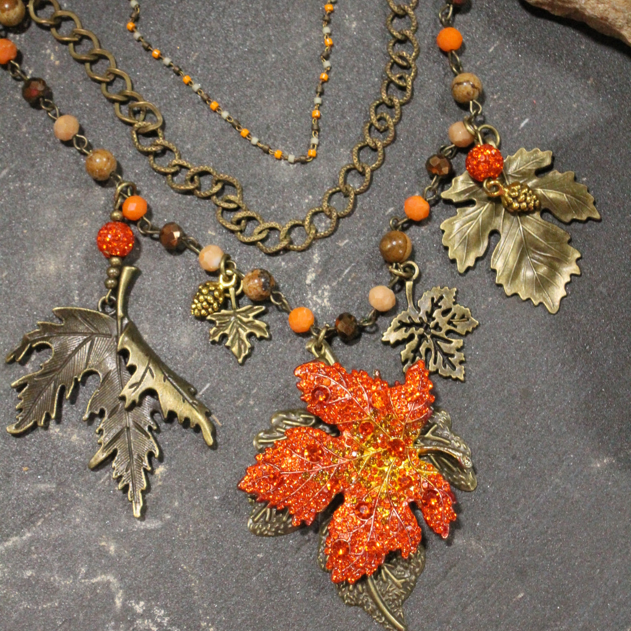 Orange Maples Are My Favorite Charm'd Necklace