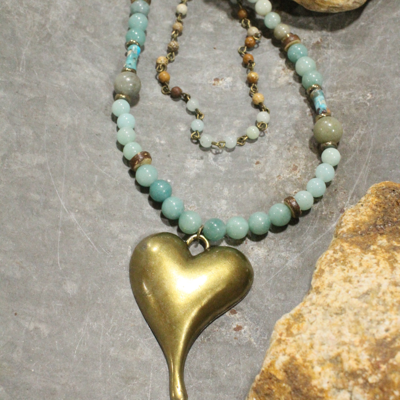 My Lucky Charm Heart Layered Necklace