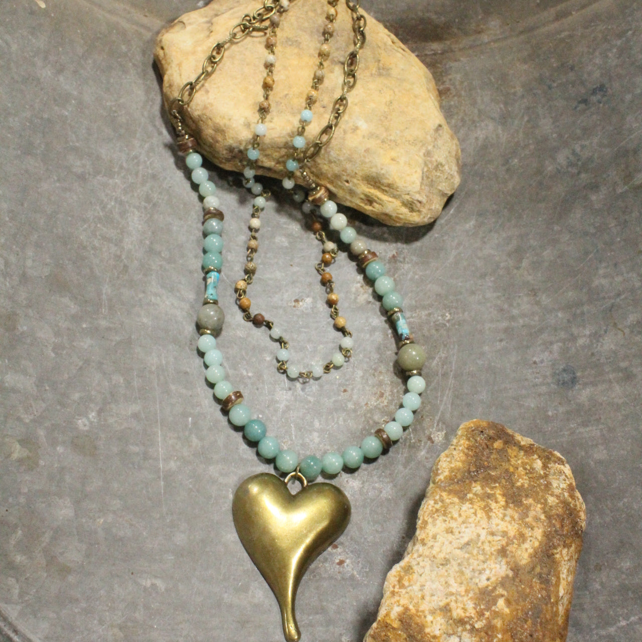 My Lucky Charm Heart Layered Necklace