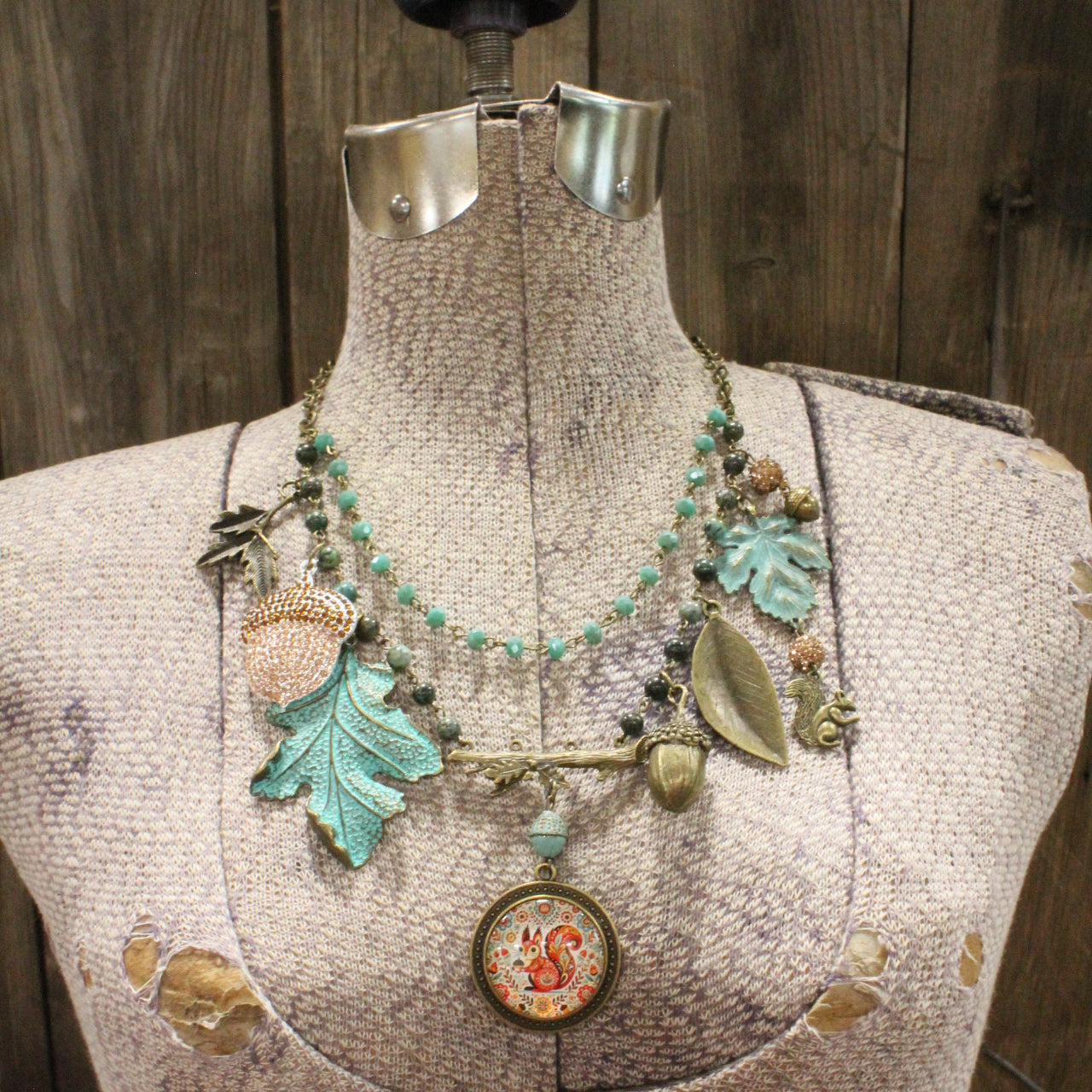 Just A Bit Squirrely Charm'd Necklace