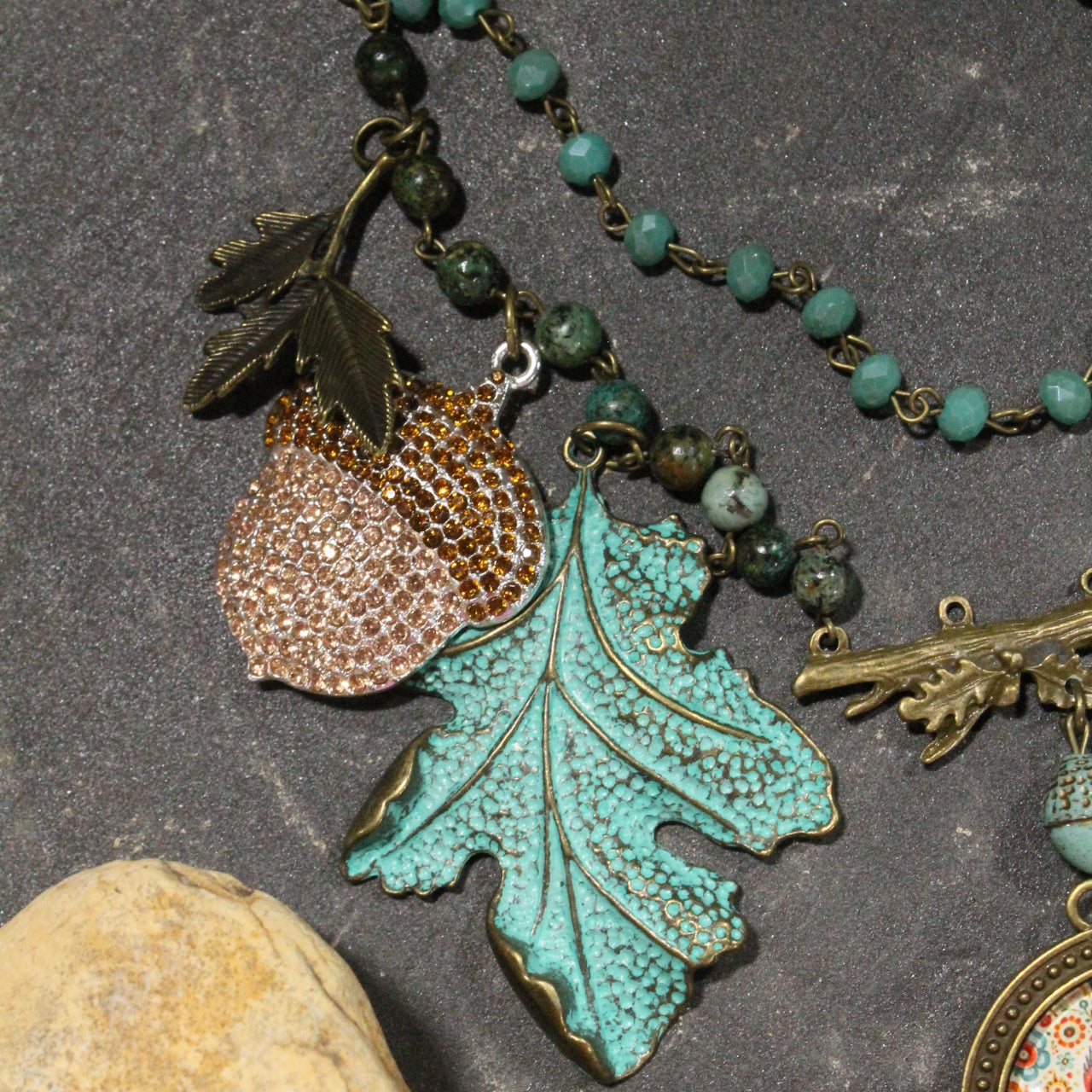 Just A Bit Squirrely Charm'd Necklace