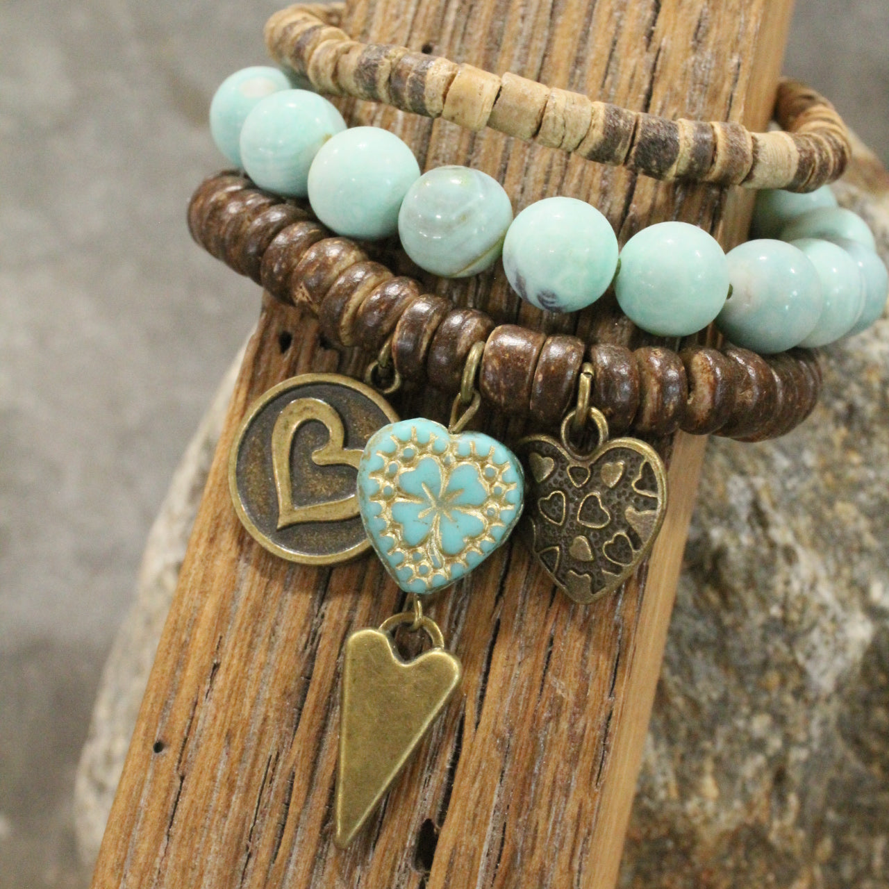 My Lucky Charm Heart Bracelet Set