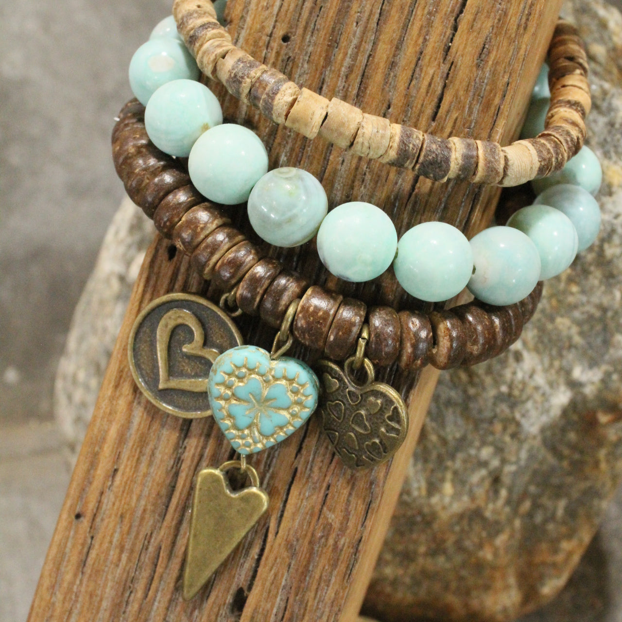 My Lucky Charm Heart Bracelet Set