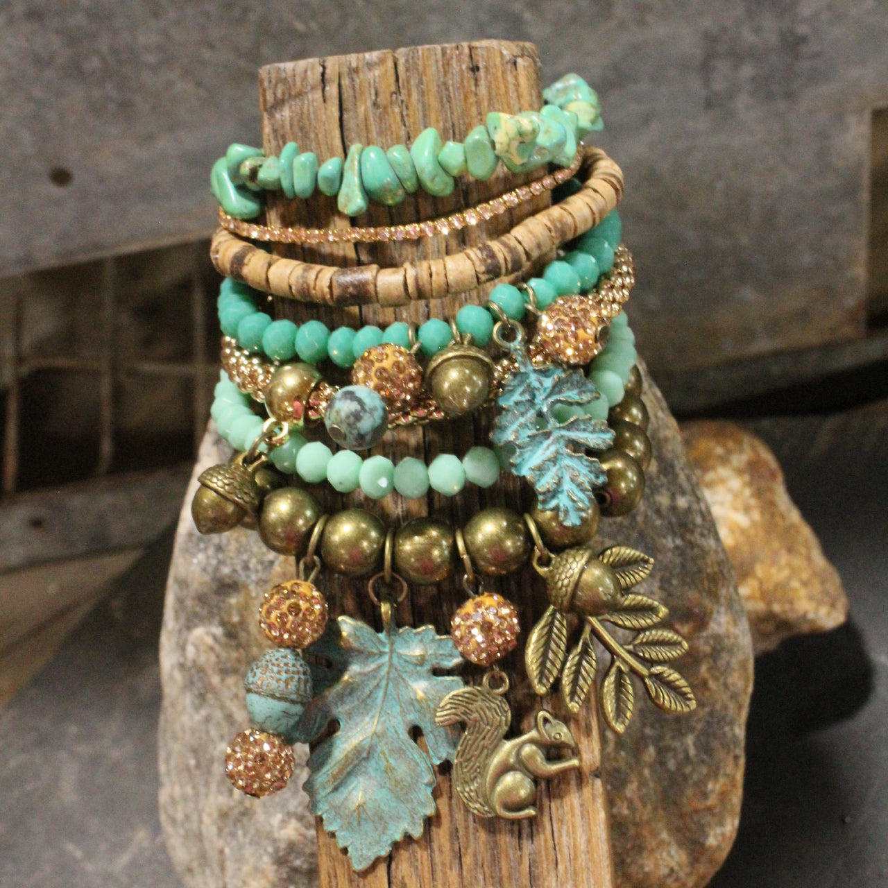 Just A Bit Squirrely Charm'd Bracelet Set