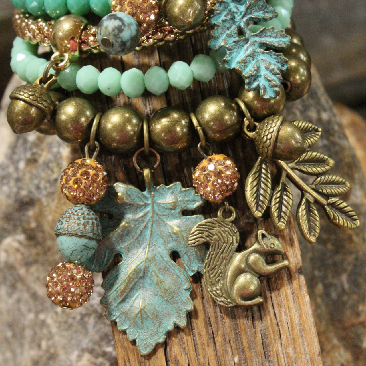 Just A Bit Squirrely Charm'd Bracelet Set