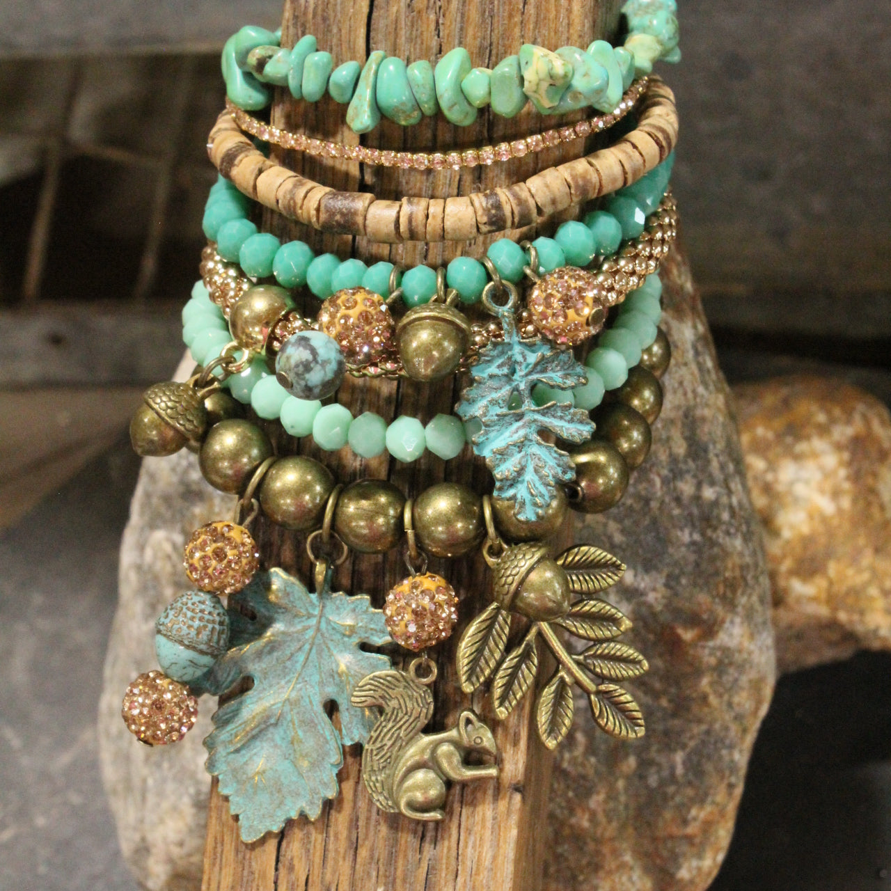 Just A Bit Squirrely Charm'd Bracelet Set