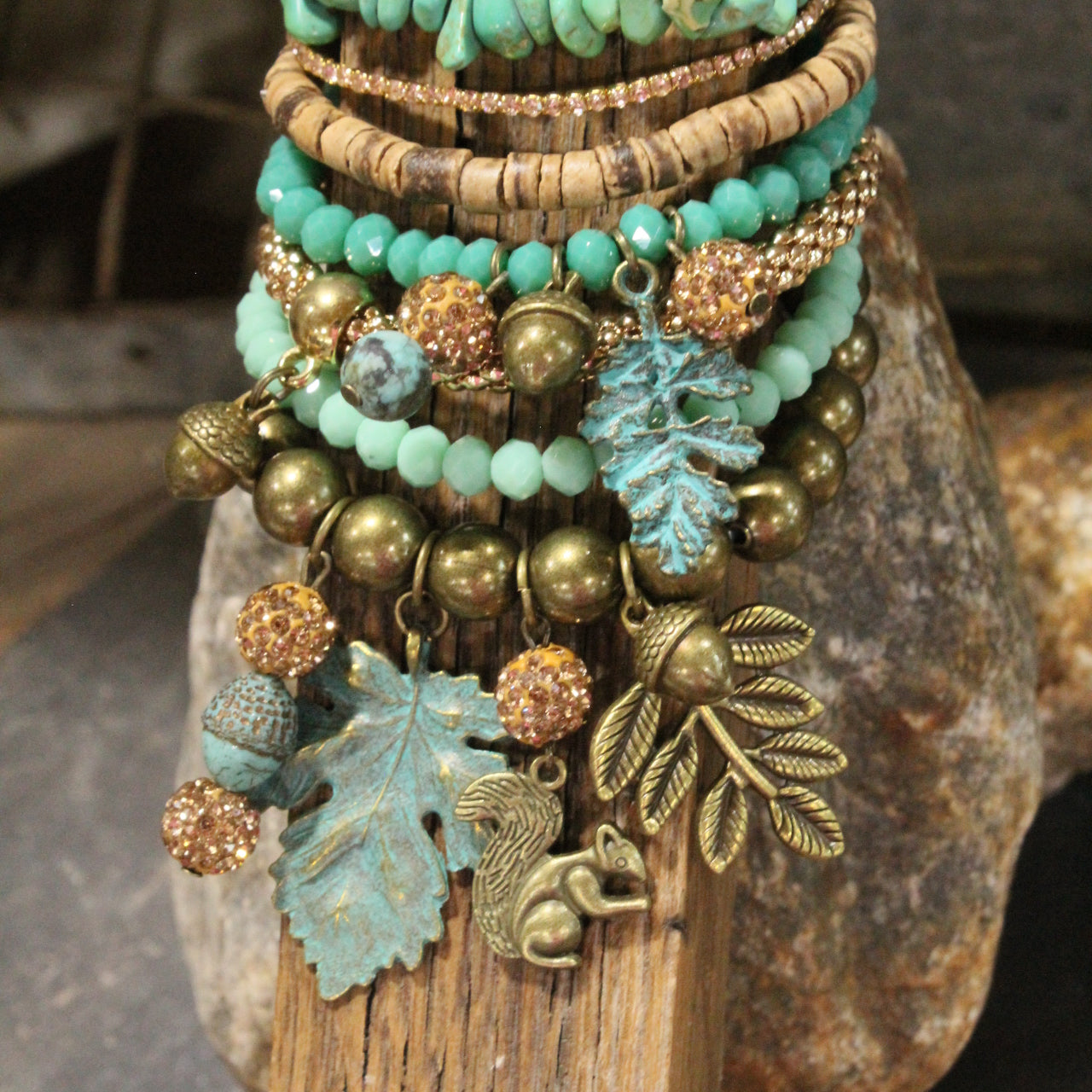 Just A Bit Squirrely Charm'd Bracelet Set