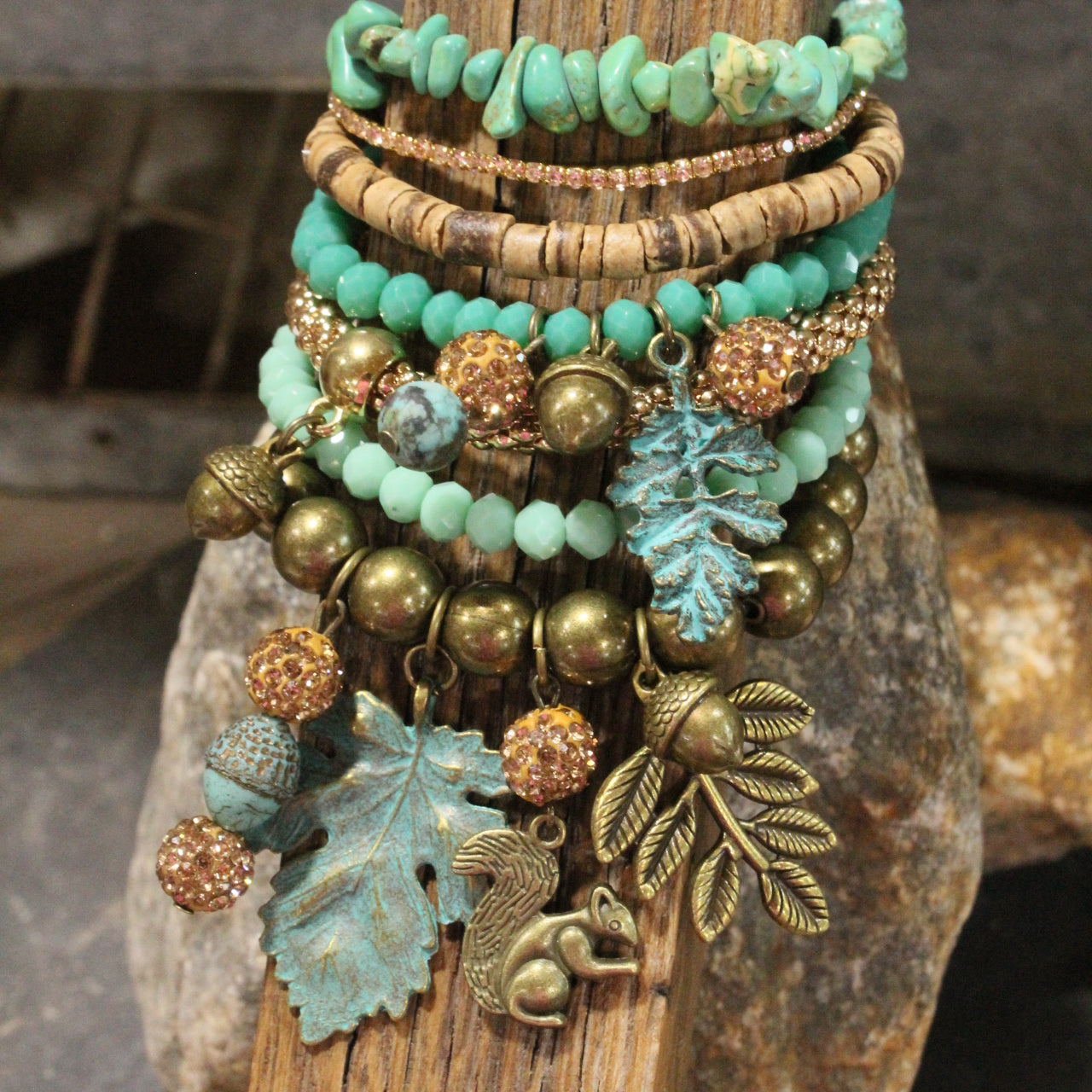 Just A Bit Squirrely Charm'd Bracelet Set
