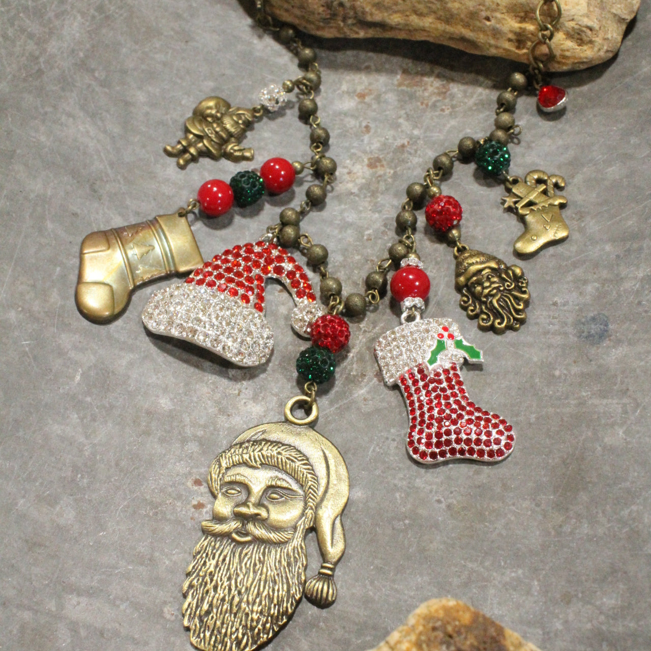 Getting Dressed Up Santa Charm'd Necklace