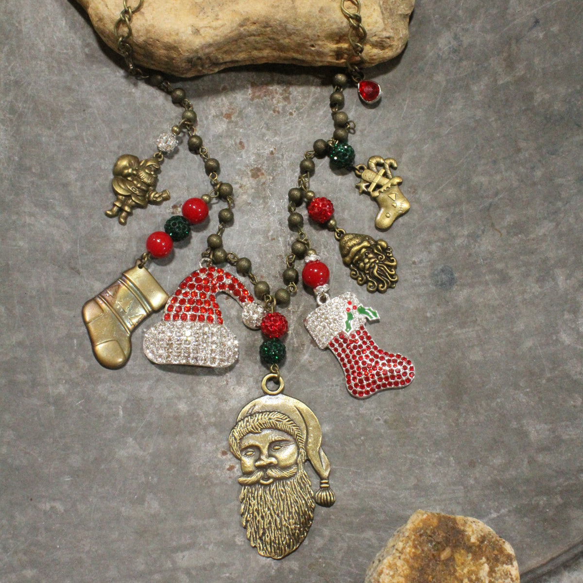 Getting Dressed Up Santa Charm'd Necklace
