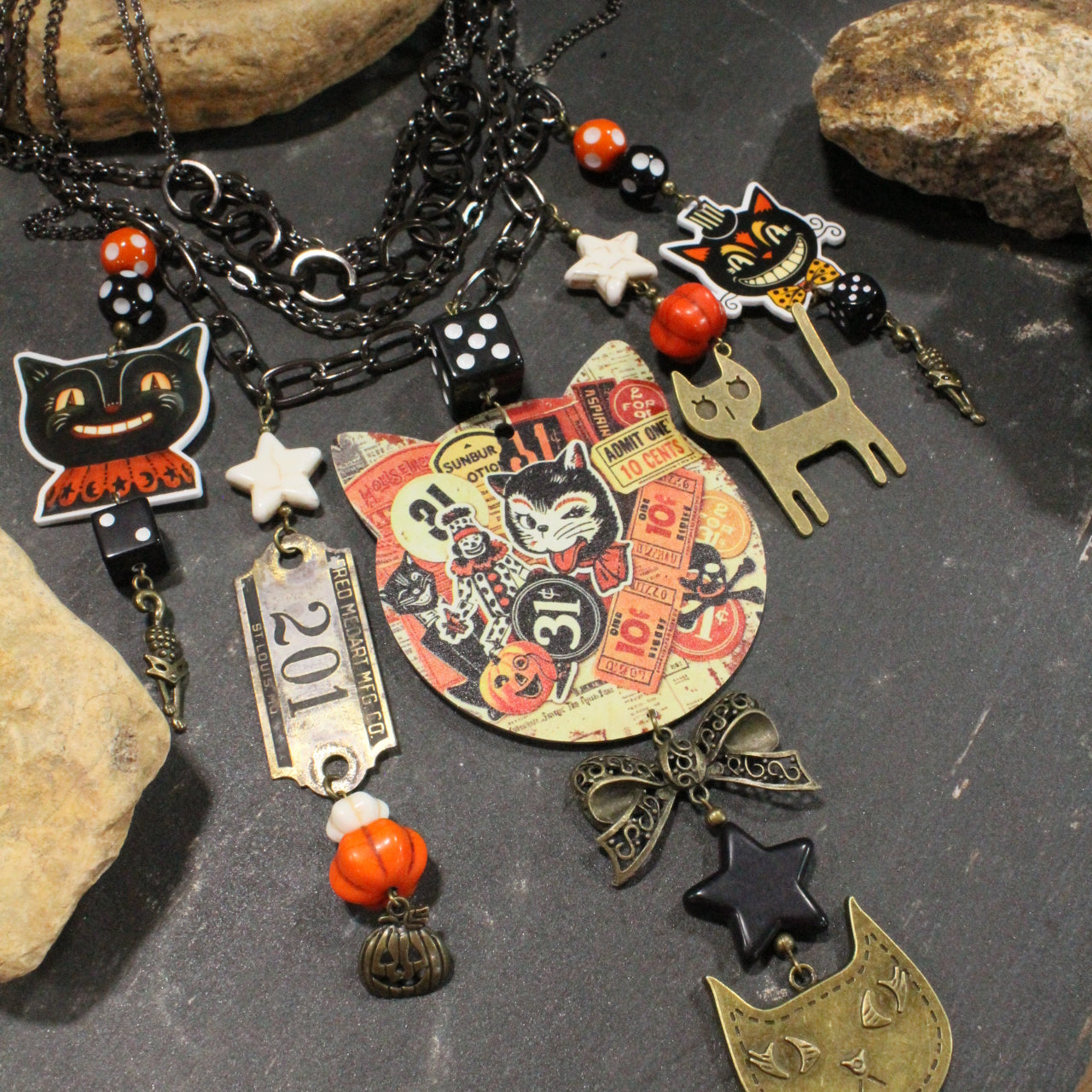 Cat's Got Your Tongue Charm'd Necklace