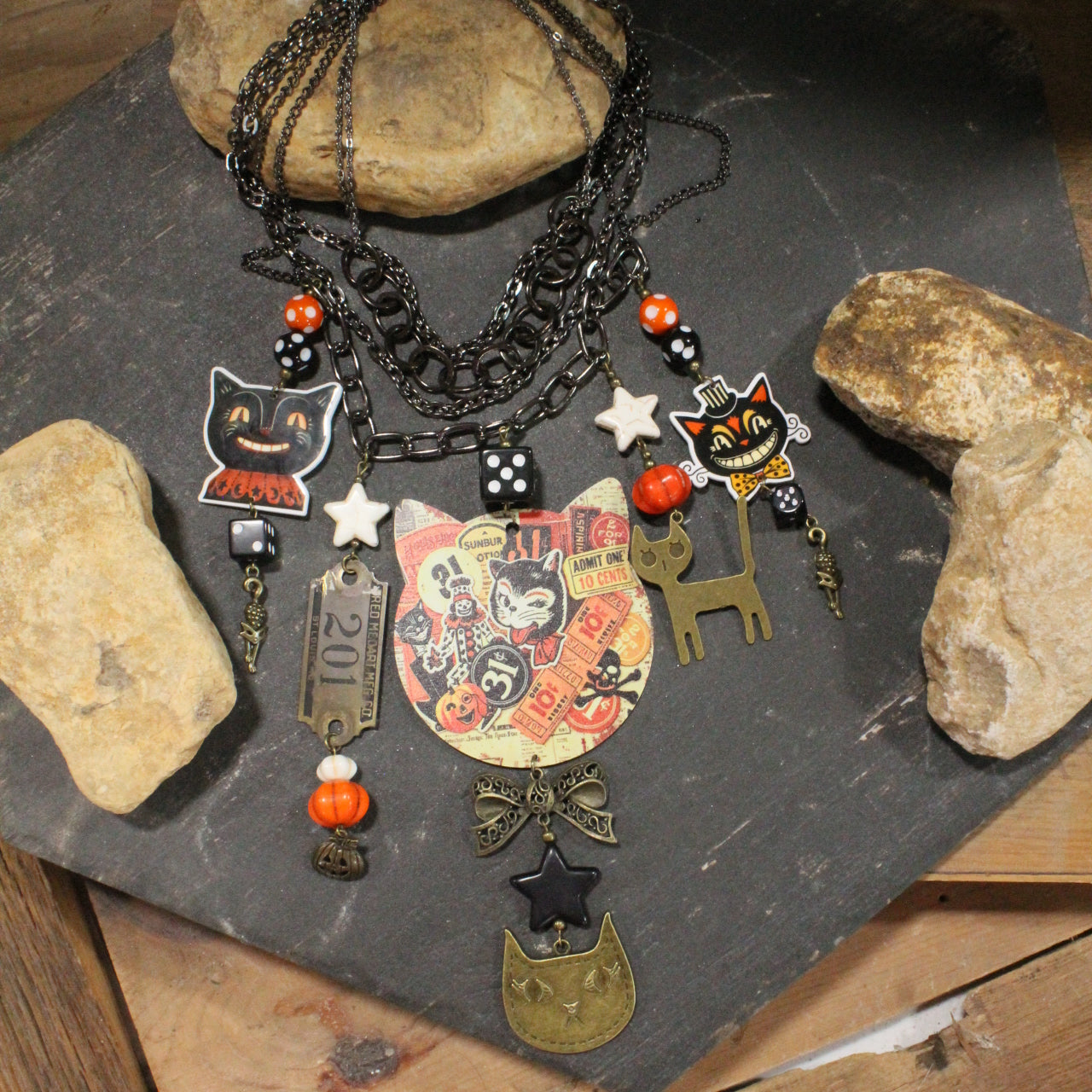 Cat's Got Your Tongue Charm'd Necklace