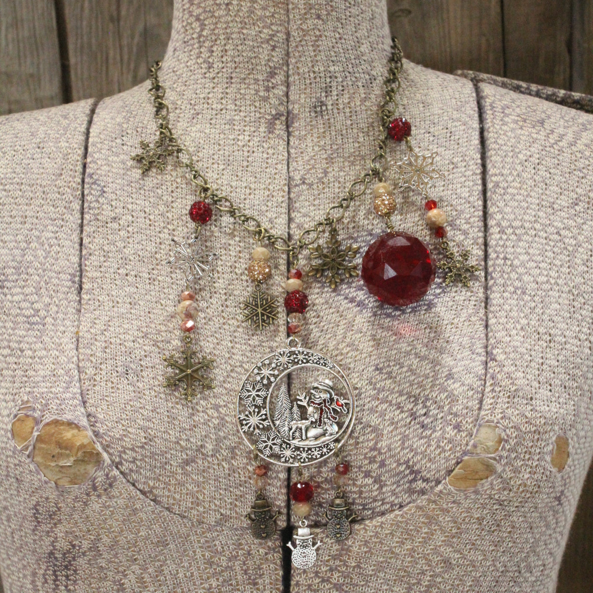 Charming & Elegant Snowman Charm'd Necklace