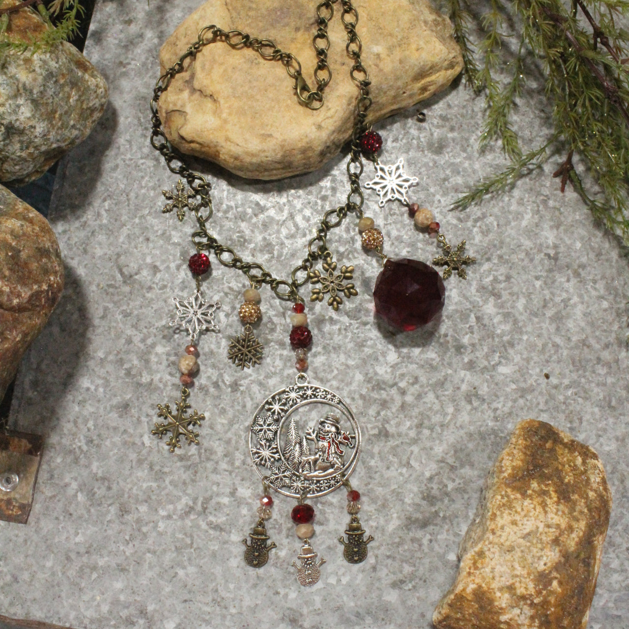 Charming & Elegant Snowman Charm'd Necklace