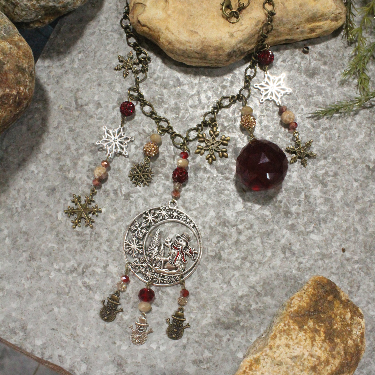 Charming & Elegant Snowman Charm'd Necklace