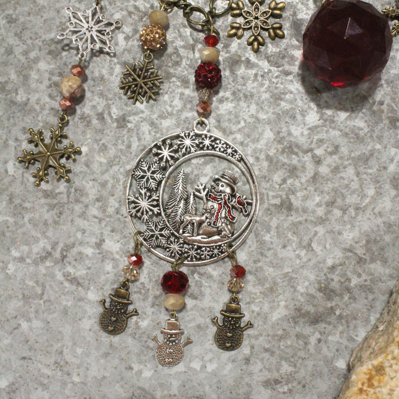 Charming & Elegant Snowman Charm'd Necklace