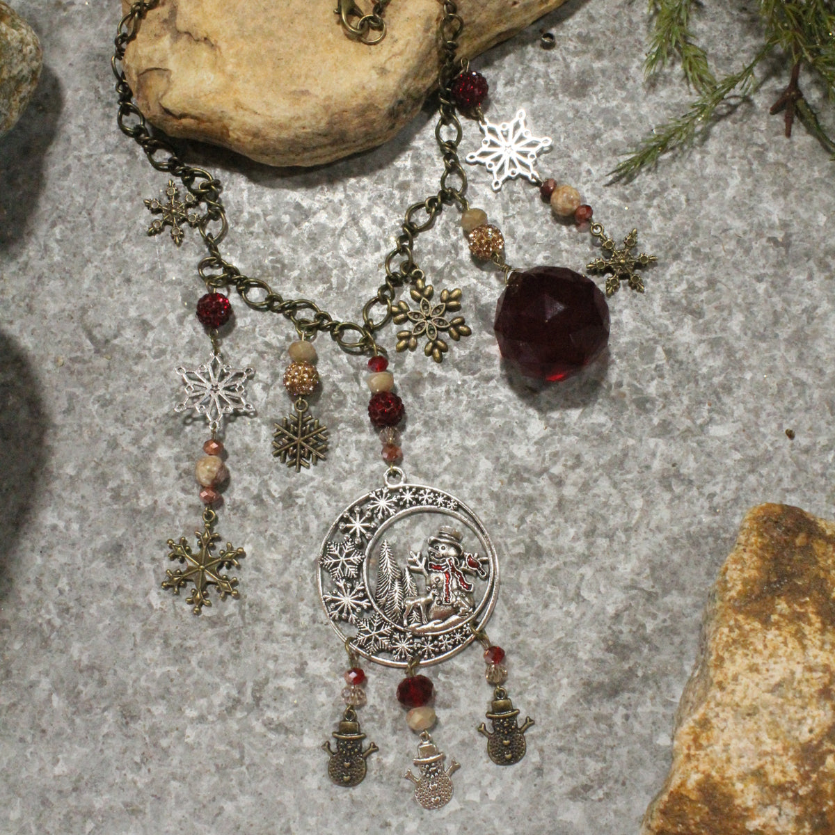 Charming & Elegant Snowman Charm'd Necklace