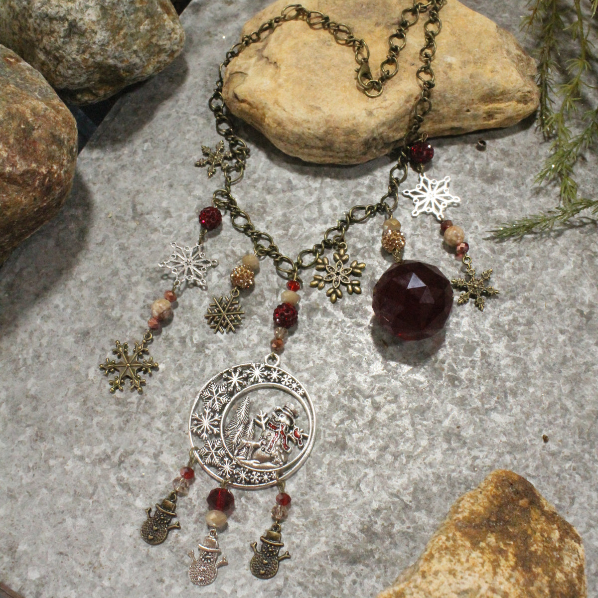 Charming & Elegant Snowman Charm'd Necklace