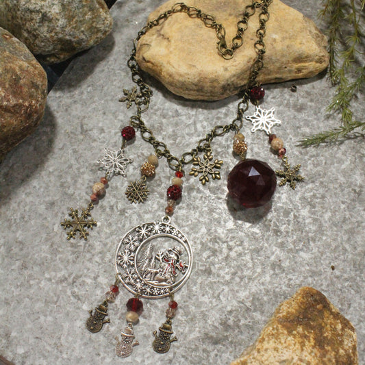 Charming & Elegant Snowman Charm'd Necklace
