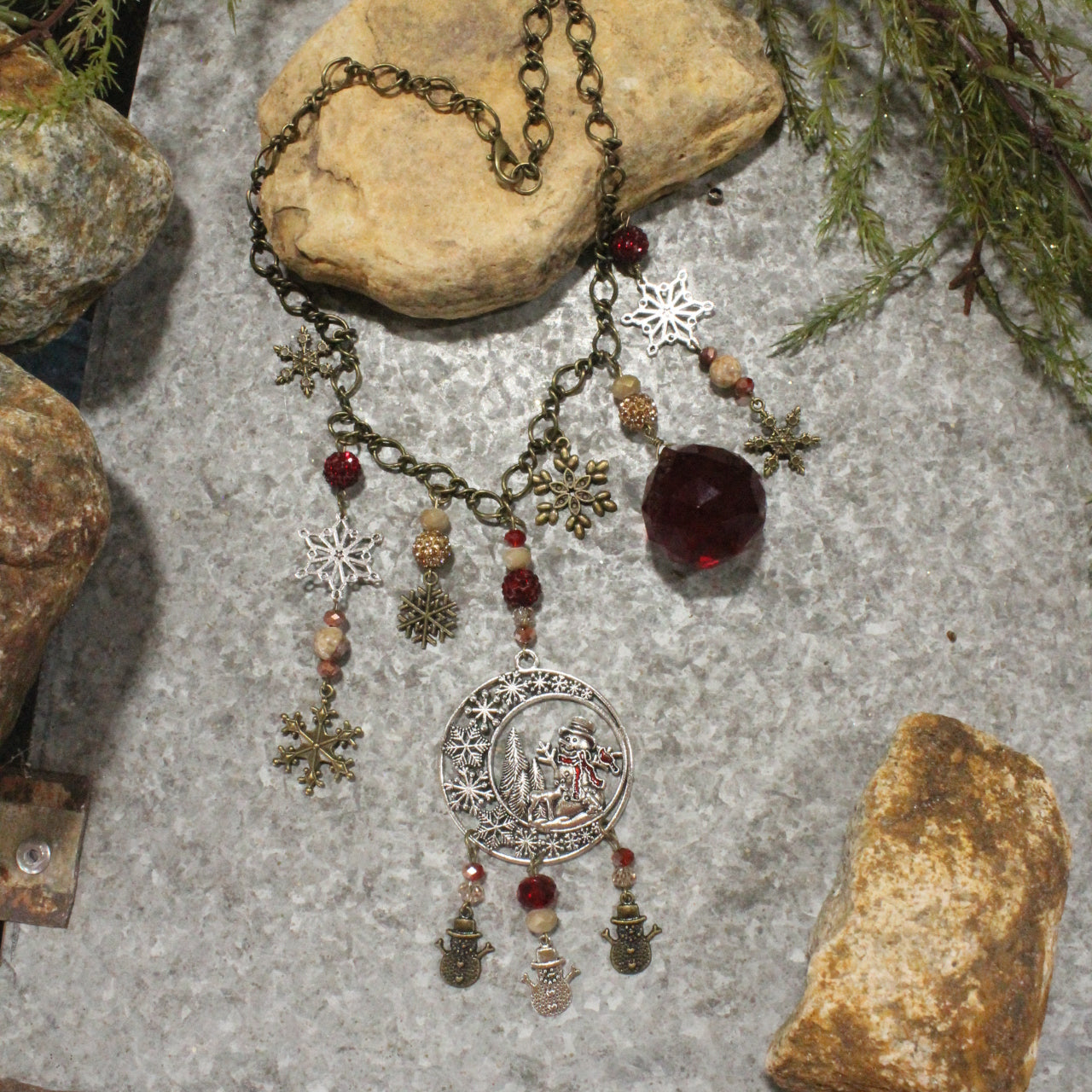Charming & Elegant Snowman Charm'd Necklace