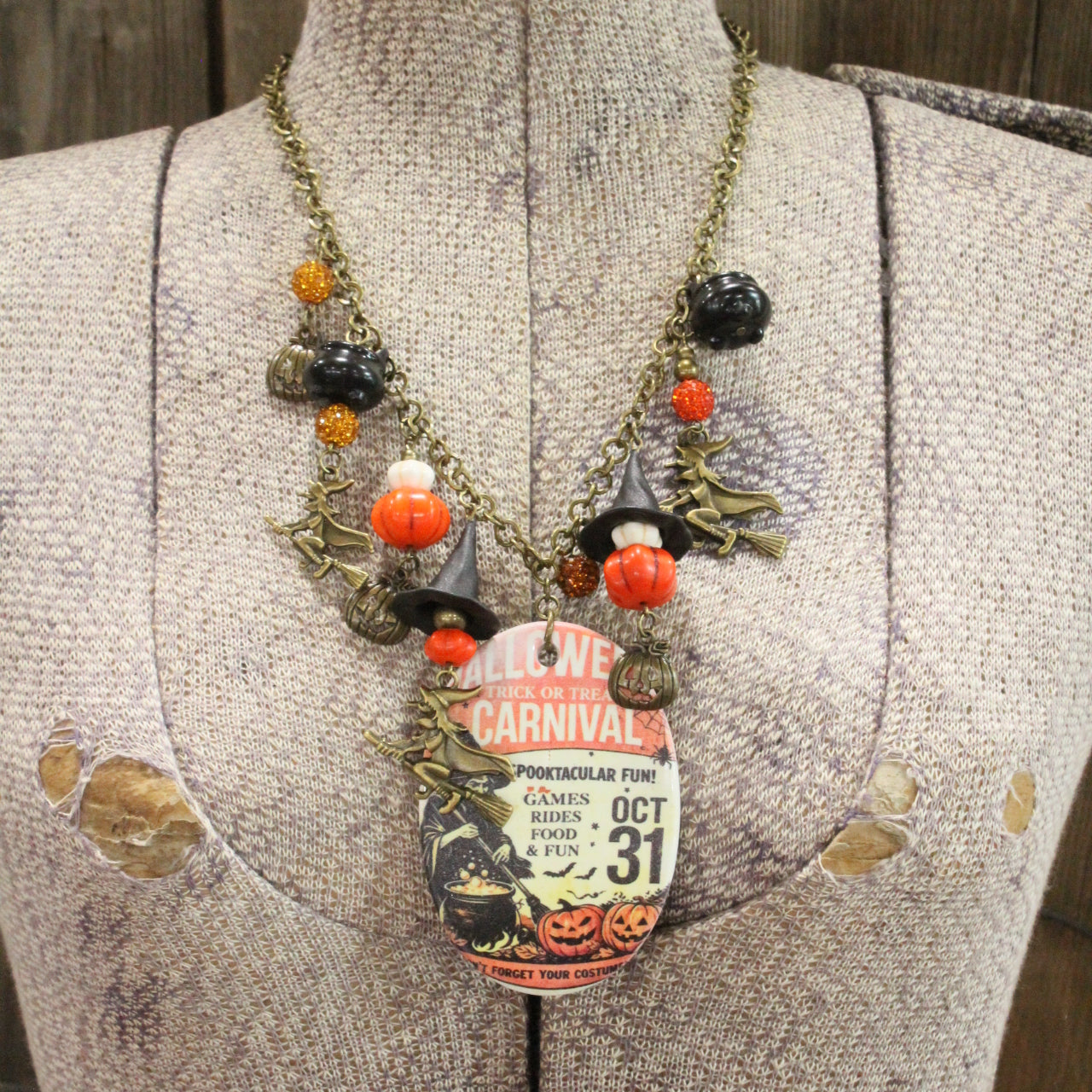 Spooktacular Fun Halloween Charm'd Necklace