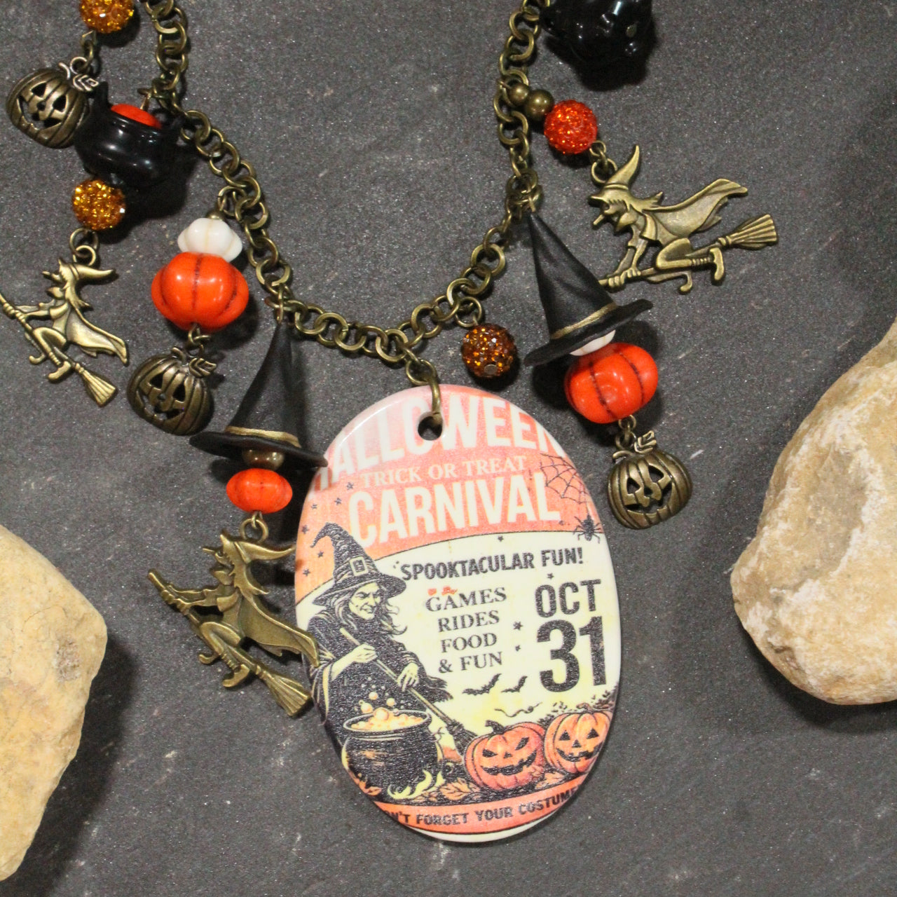 Spooktacular Fun Halloween Charm'd Necklace