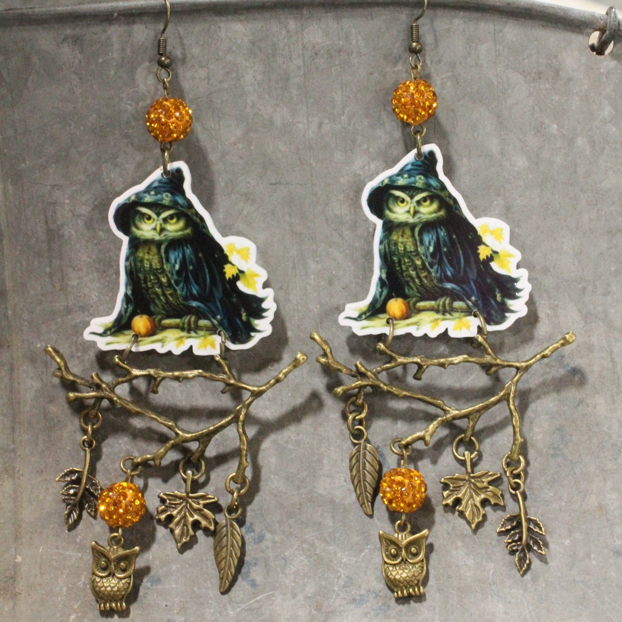 Wise Ole' Owl Dangle Earrings