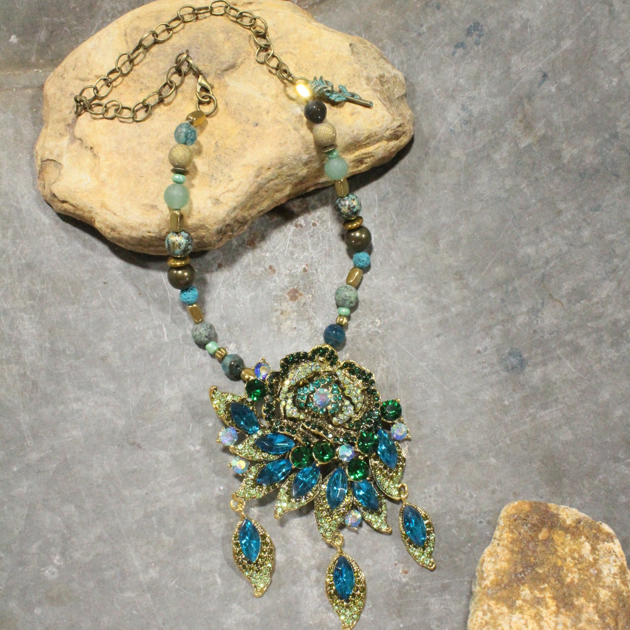 A Single Stemmed Rose Necklace