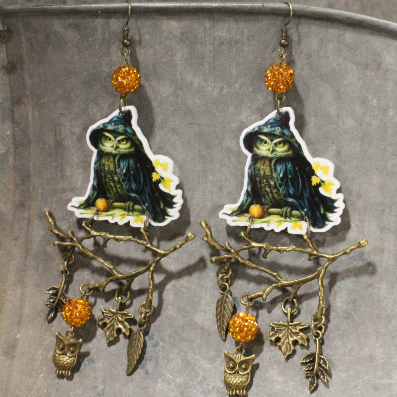 Wise Ole' Owl Dangle Earrings