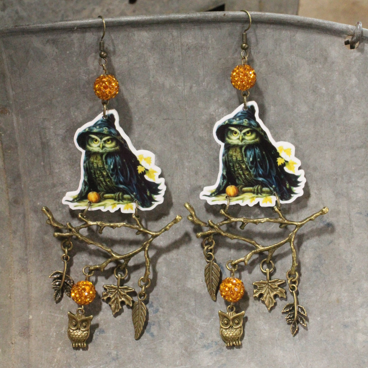 Wise Ole' Owl Dangle Earrings