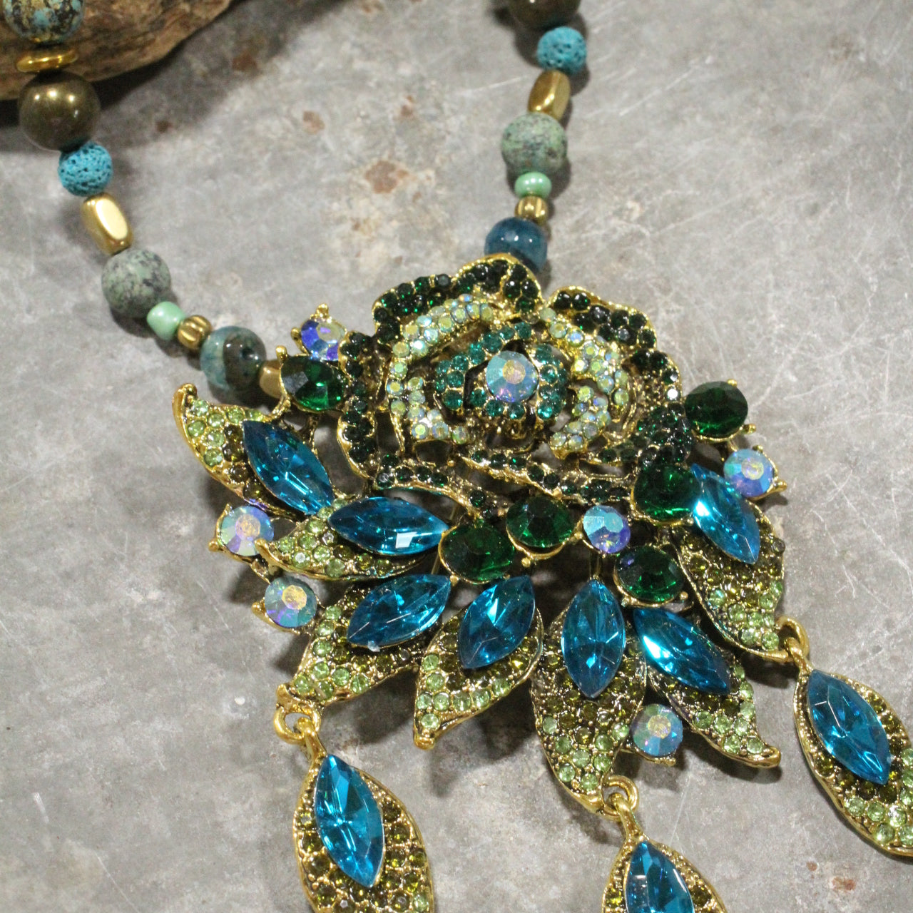 A Single Stemmed Rose Necklace