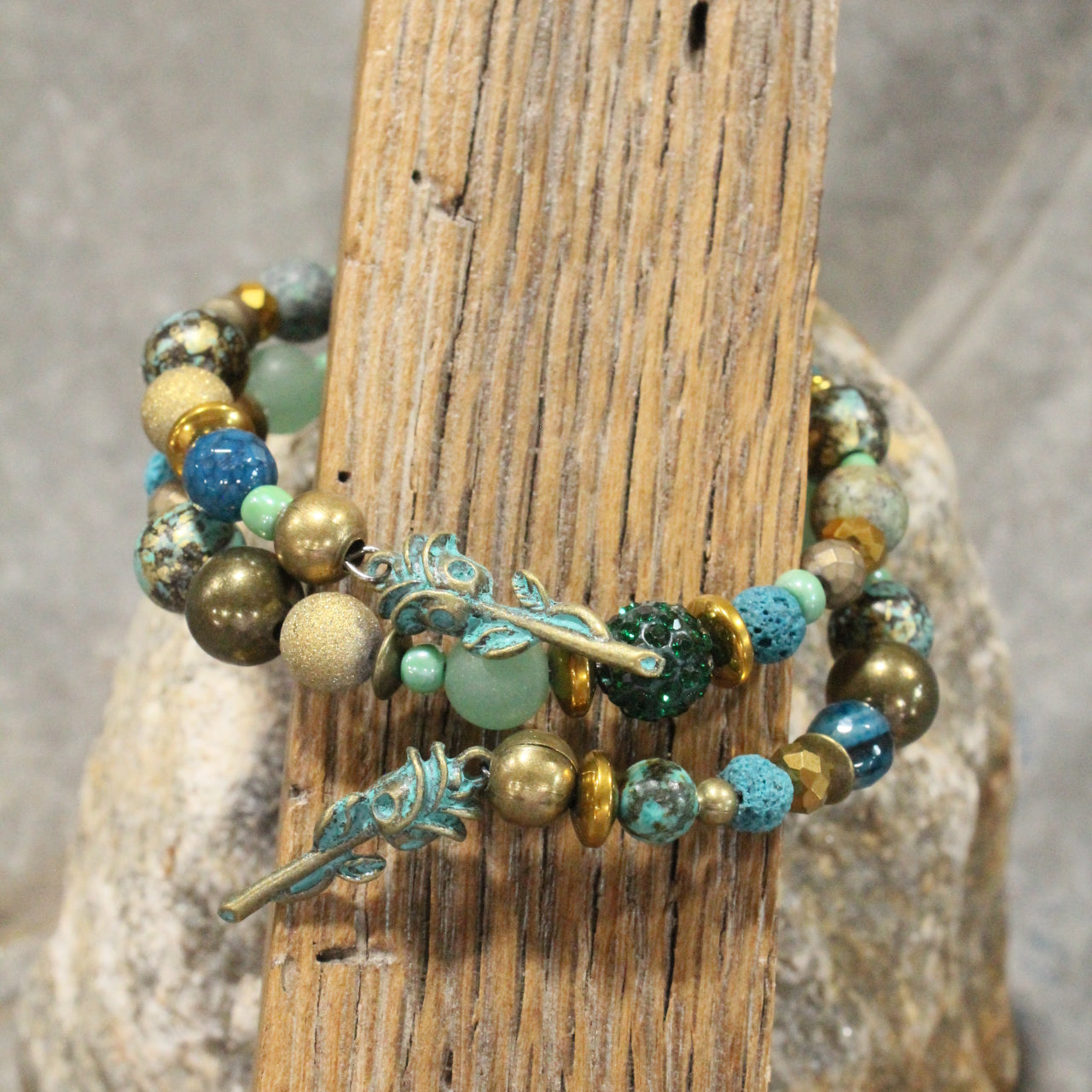 A Single Stemmed Rose Wrap Bracelet