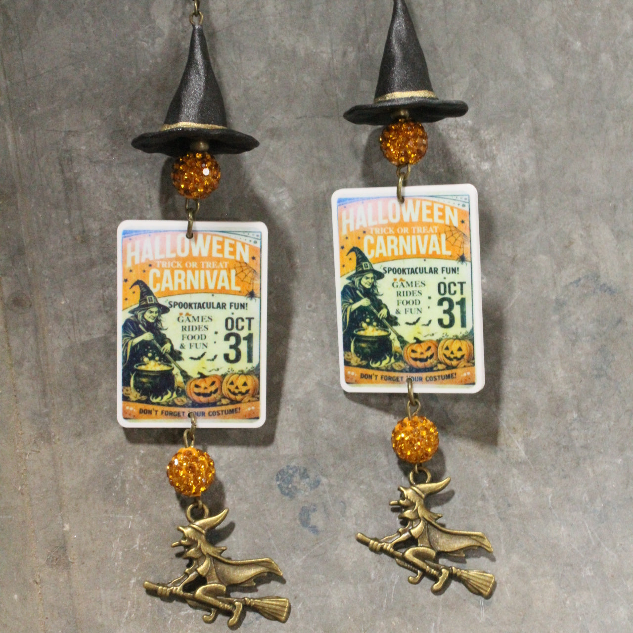 Spooktacular Fun Halloween Dangle Earrings