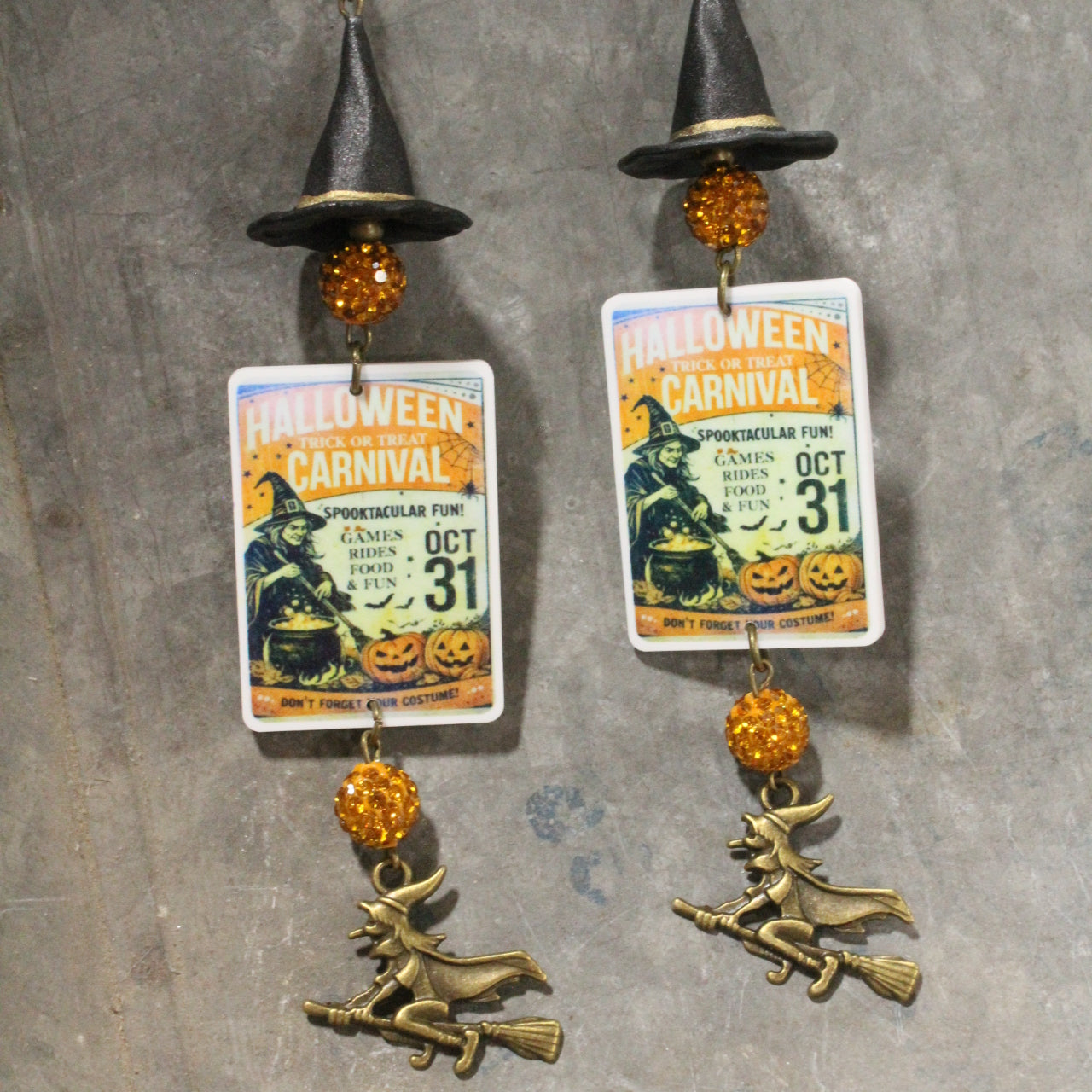 Spooktacular Fun Halloween Dangle Earrings
