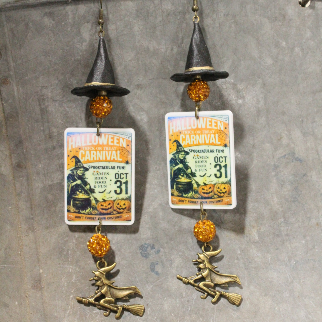 Spooktacular Fun Halloween Dangle Earrings