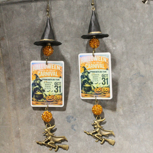 Spooktacular Fun Halloween Dangle Earrings