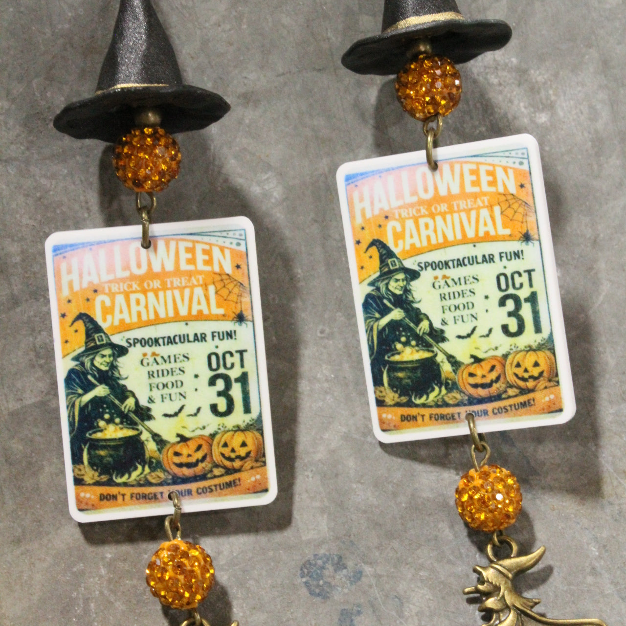 Spooktacular Fun Halloween Dangle Earrings