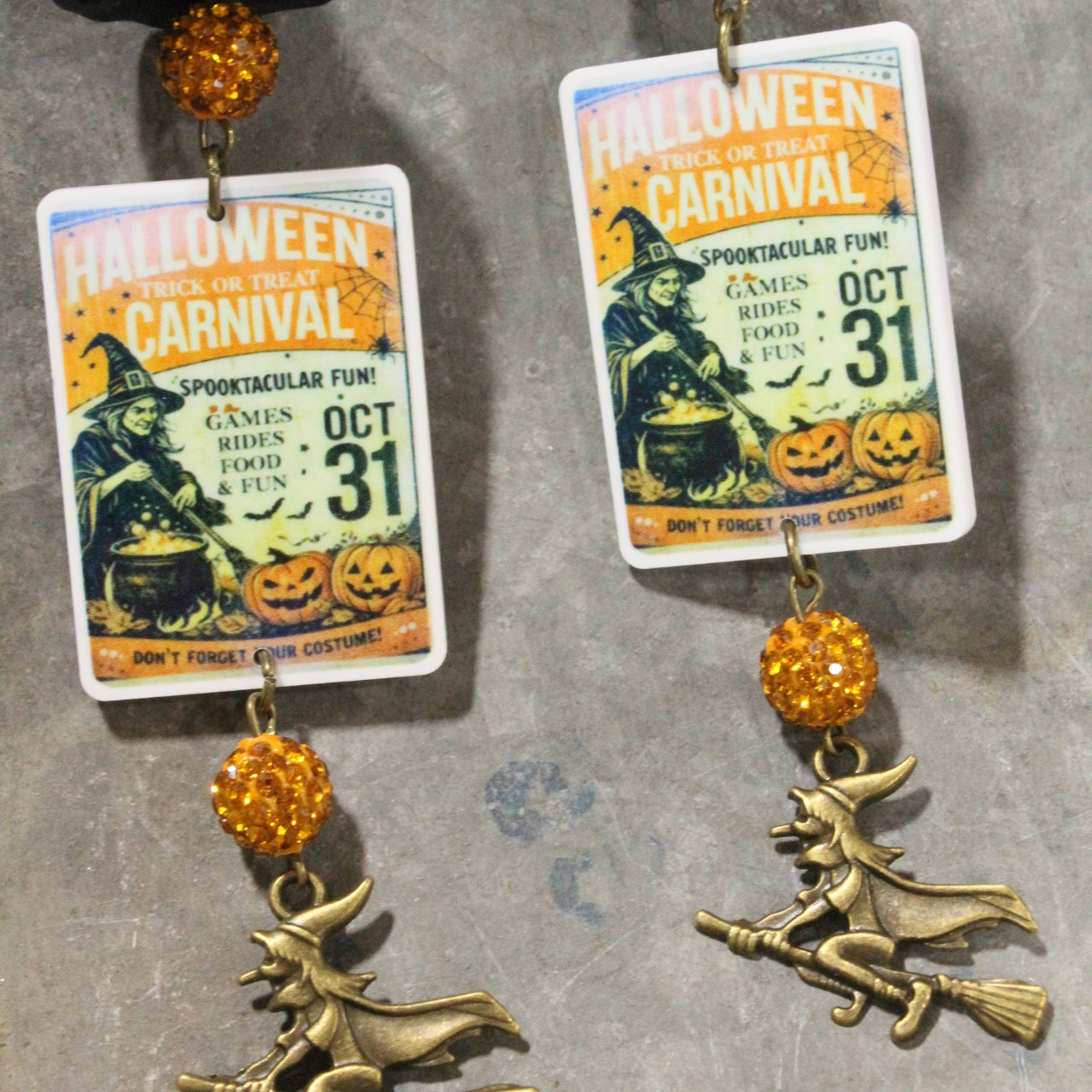 Spooktacular Fun Halloween Dangle Earrings