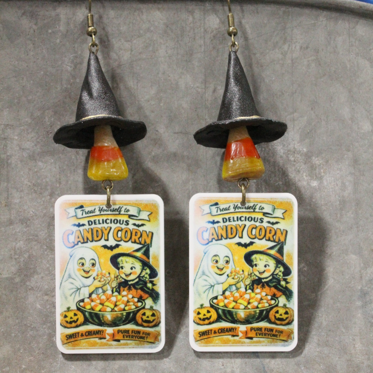 Candy Corn Maker Dangle Earrings