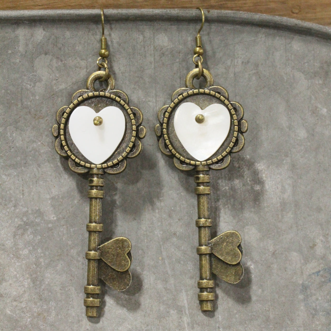 Key To My Heart Dangle Drop Earrings