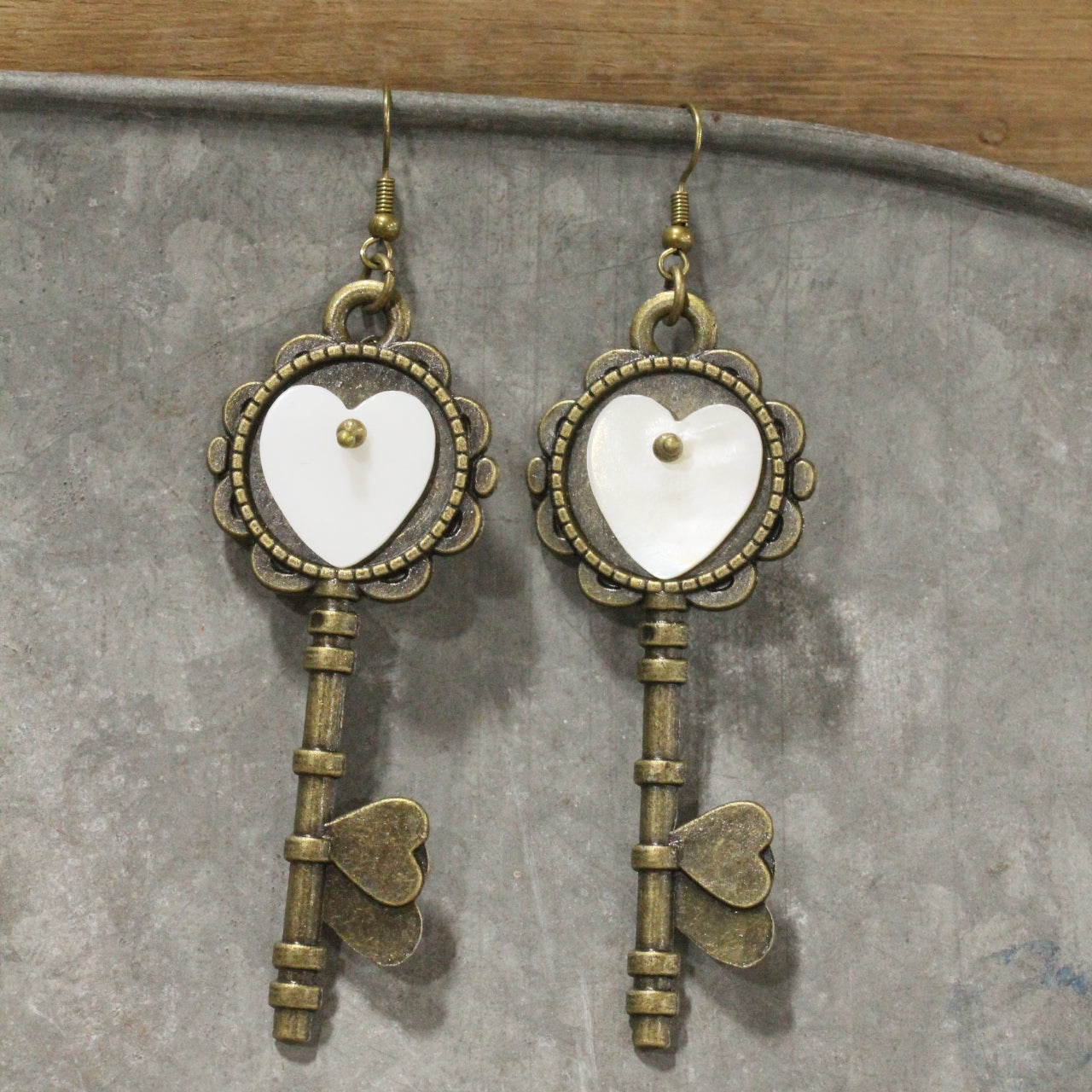 Key To My Heart Dangle Drop Earrings