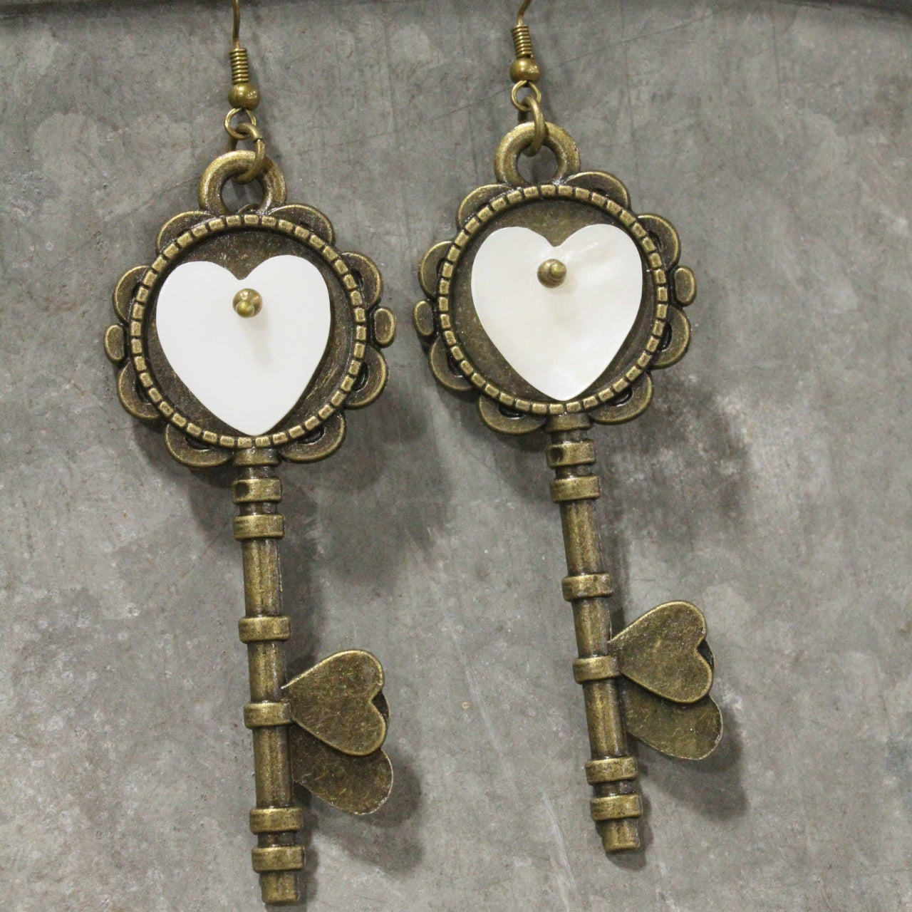 Key To My Heart Dangle Drop Earrings