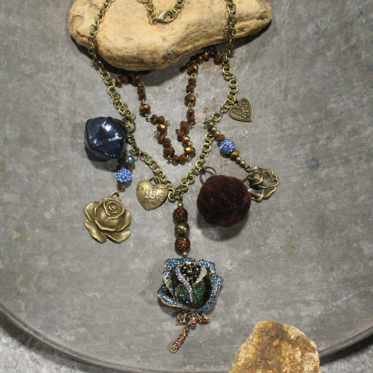 Nothing Better Than Chocolate & Flowers Layered Necklace