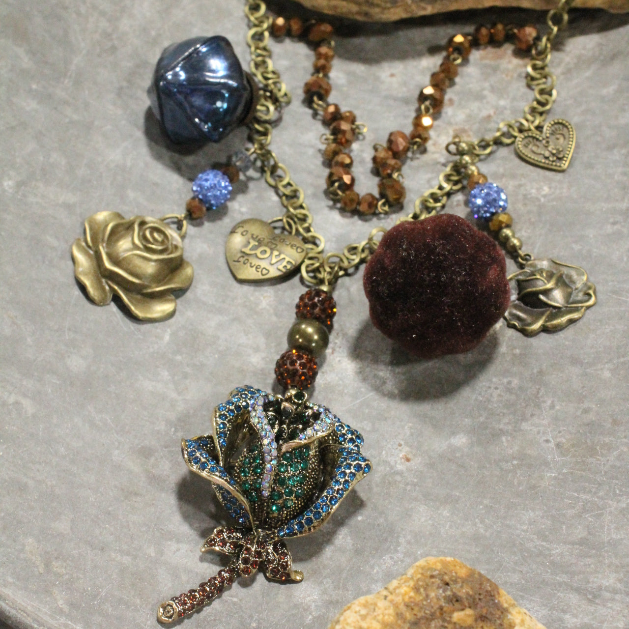 Nothing Better Than Chocolate & Flowers Layered Necklace