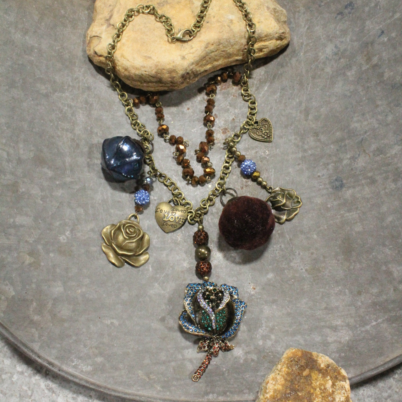Nothing Better Than Chocolate & Flowers Layered Necklace
