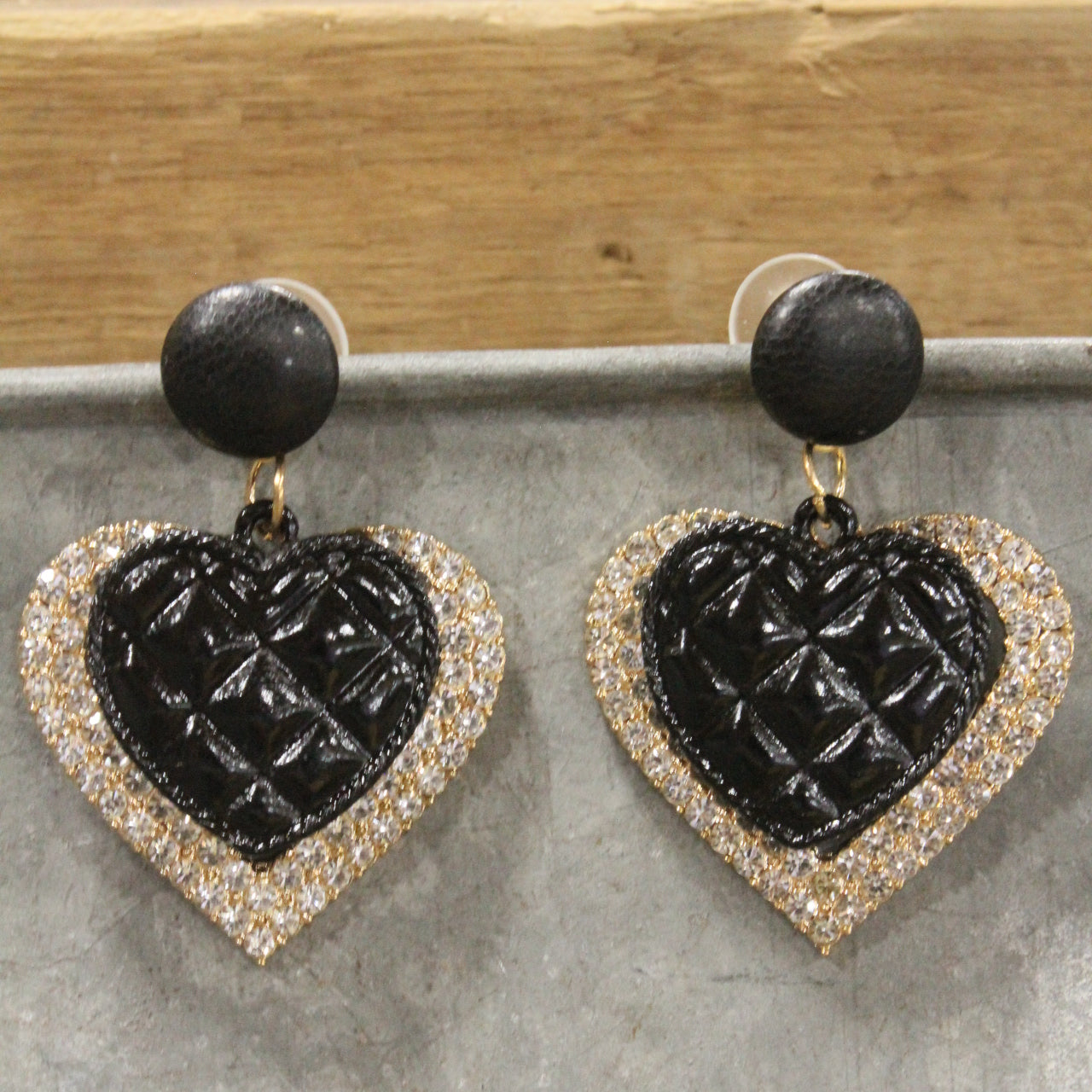 Richness & Elegance All Wrapped Up In One Heart Dangle Earrings