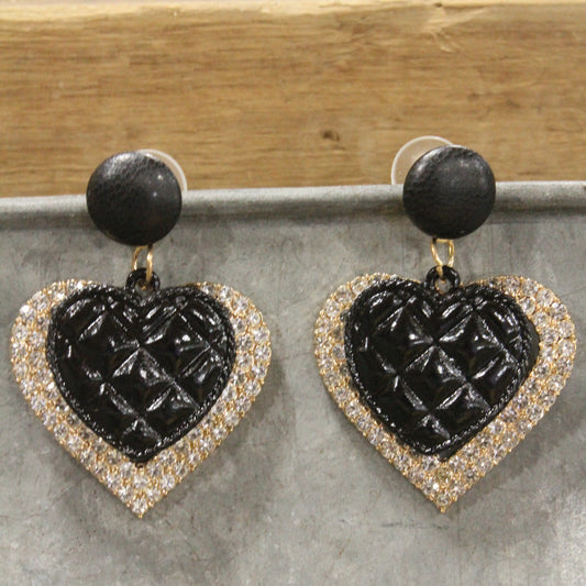 Richness & Elegance All Wrapped Up In One Heart Dangle Earrings