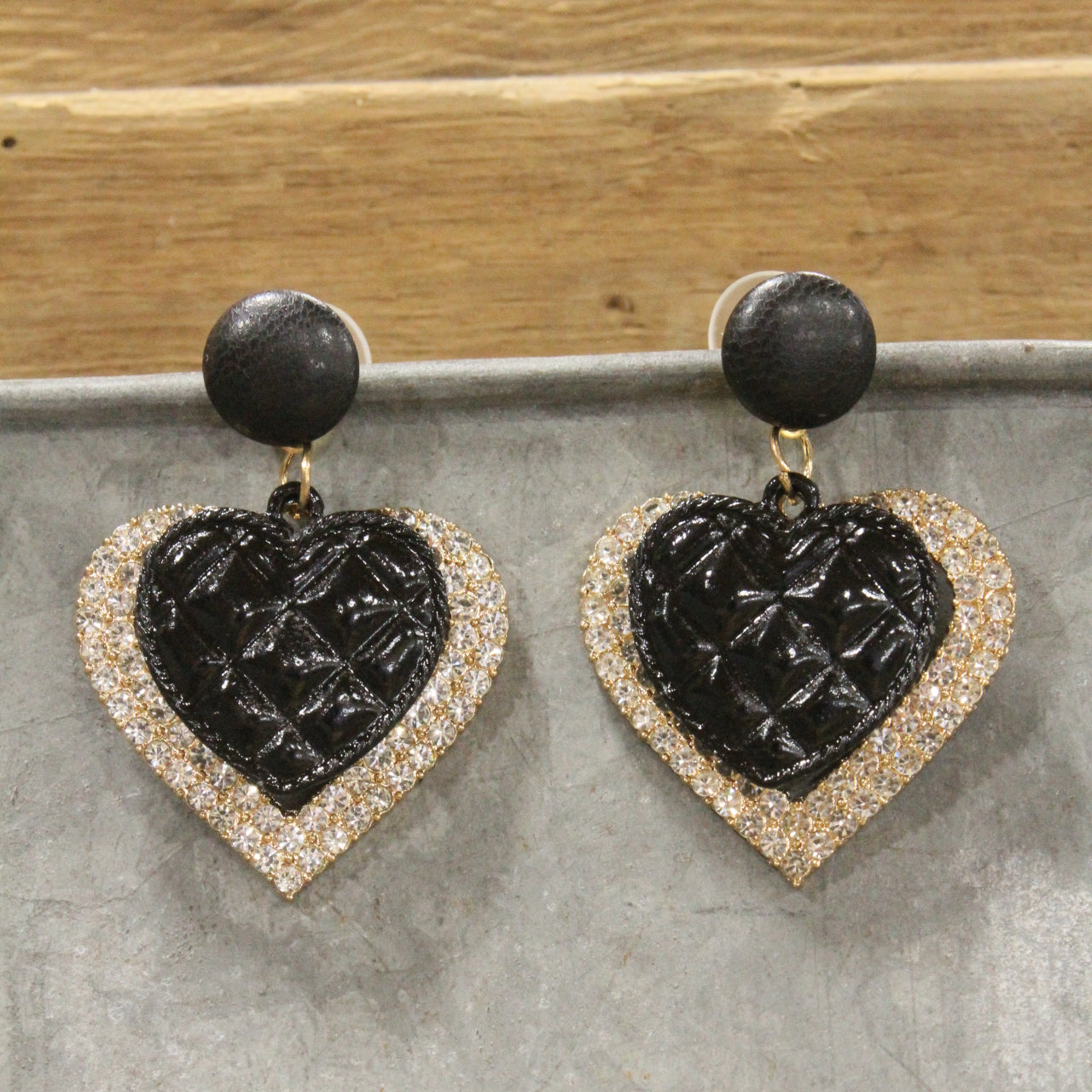 Richness & Elegance All Wrapped Up In One Heart Dangle Earrings